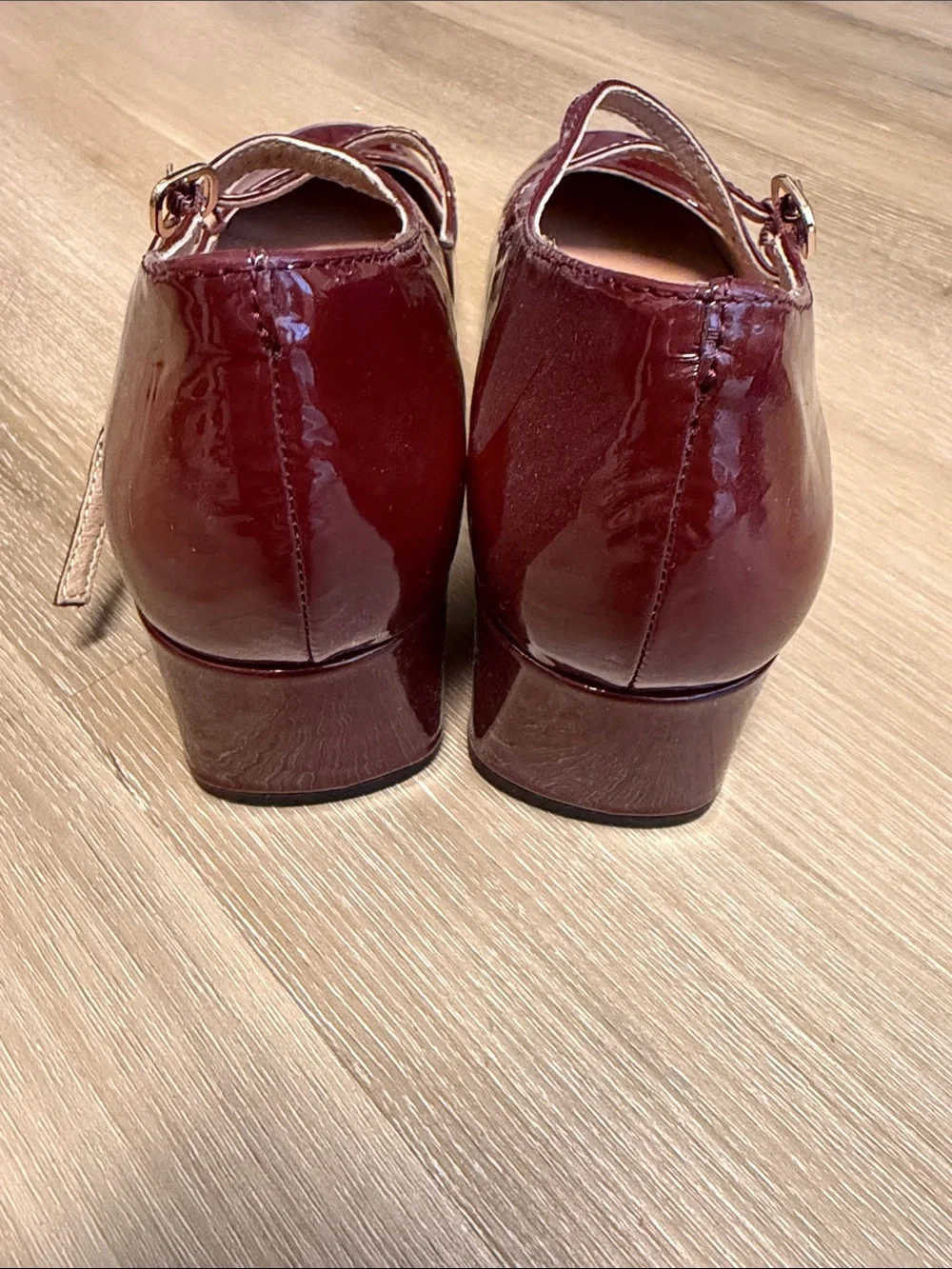 New MADEWELL The Nettie Heeled Mary Jane in Cabernet Patent Leather, W 9.5 NWOB